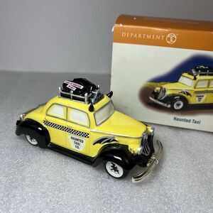 Dept 56 Snow Village Halloween #53213 HAUNTED TAXI Accessory ~ Retired 2008